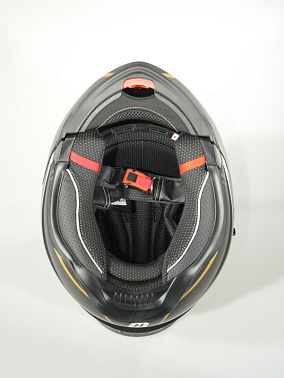 Шлем модуляр HETOSHI FF935 Shogun цв.Черно-бело-золотой  Матовый р.XXL