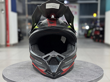 Шлем кроссовый HETOSHI XD1-51 цв. Черно-серо-красно-желтый матовый р. XL 