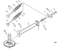 Впускные / выпускные клапаны 4-Х ТАКТНОГО ПЛМ MERCURY 6 Серийный номер от 0R000001 до 0R067089
