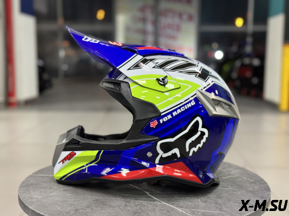 Шлем кроссовый HETOSHI Сине-желто-красный AD3-14 цв.  р. M